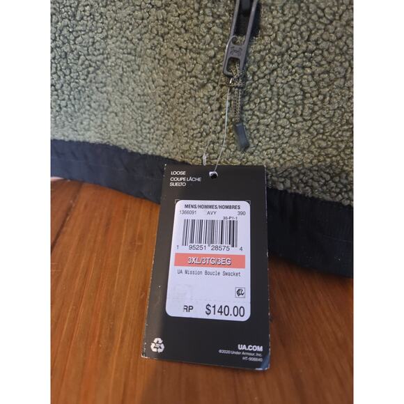 Under Armour Mens UA Mission Boucle Sherpa Jacket Size 3XL New With Tags!!! - Picture 2 of 8